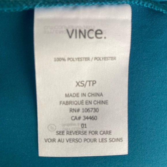 Vince Long Sleeve Maxi Modern Shirt Dress Teal Blue - Picture 8 of 14